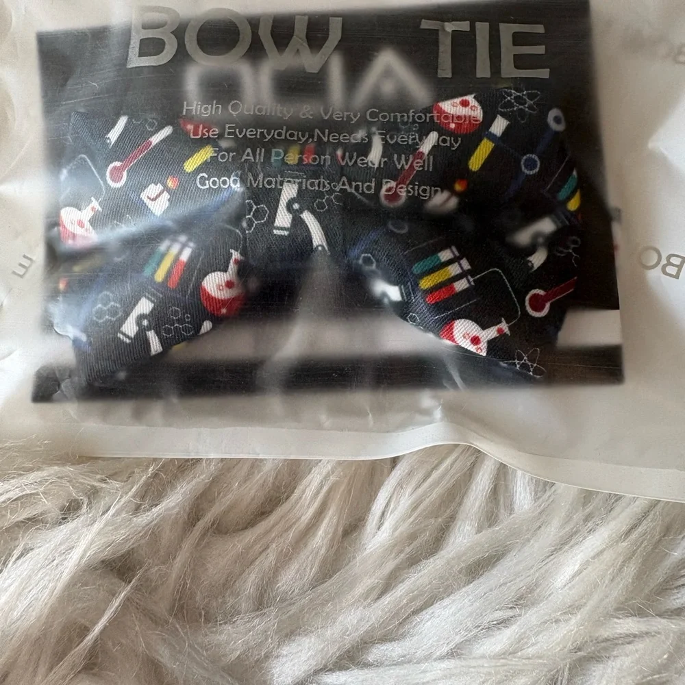 Science-Themed Black Bow Tie for Baby/Toddler NWT